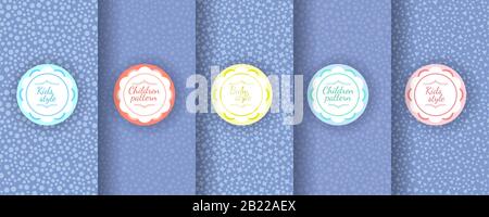 Kids colorful seamless pattern. Cute Baby design. Stock Vector