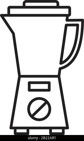 Food processor icon template black color editable. Food processor icon symbol Flat vector illustration for graphic and web design. Stock Vector