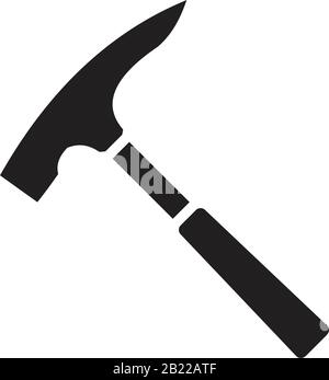 Hammer Icon template black color editable. Hammer Icon symbol Flat vector illustration for graphic and web design. Stock Vector