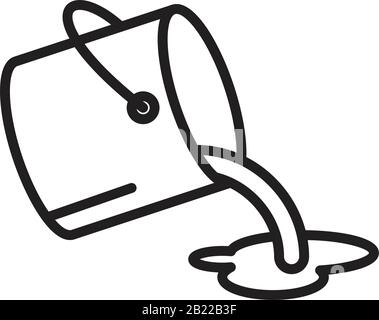Paint can Icon template black color editable. Paint can Icon symbol Flat vector illustration for graphic and web design. Stock Vector