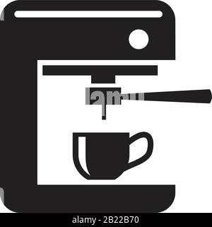 Coffee machine Icon template black color editable. Coffee machine Icon symbol Flat vector illustration for graphic and web design. Stock Vector
