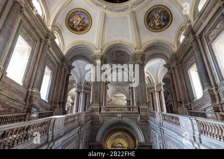 ITALY, CASERTA - OCT 19, 2019: The Royal Palace of Caserta (Palazzo Reale di Caserta), built in 18th century, former baroque residence of Bourbon king Stock Photo