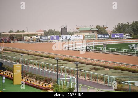 Riyadh, Saudi Arabia. 29th Feb, 2020. The track is set for the inaugural Saudi Cup, set to feature the world's richest race with a prize purse of $20 million Credit: Feroz Khan/Alamy Live News Stock Photo
