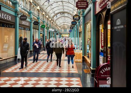 Interior of the Great Western Arcade in the centre of Birmingham Stock Photo