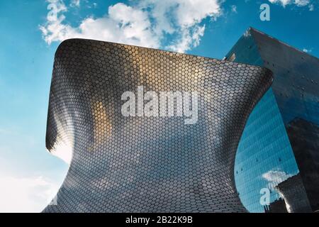 Mexico City, Mexico; October 7 2019:The futuristic architecture of the soumaya museum in Mexico Stock Photo