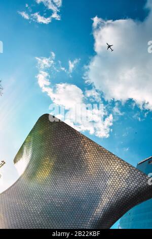 Mexico City, Mexico; October 7 2019:The futuristic architecture of the soumaya museum in Mexico Stock Photo