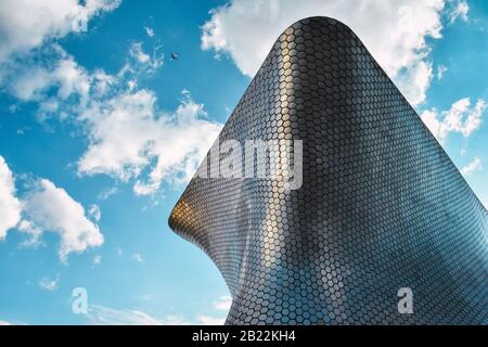 Mexico City, Mexico; October 7 2019:The futuristic architecture of the soumaya museum in Mexico Stock Photo