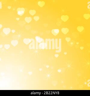 Romantic colored abstract background with hearts of different sizes. Simple flat vector illustration Stock Vector