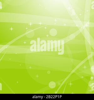 Light green abstract background with stars, circles and stripes. Flat vector illustration Stock Vector
