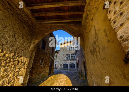 Pérouges, a medieval walled town 30 km northeast of Lyon, awarded the ...