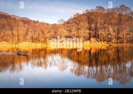 The Country of Brivio, in the province of Lecco, where the river Adda. A location of peace and tranquility. Stock Photo