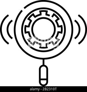Nesessary settings line icon, concept sign, outline vector illustration, linear symbol. Stock Vector