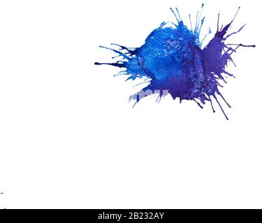 Blue watercolor vector splash stain Stock Vector