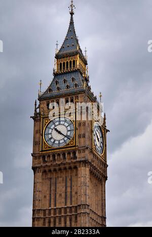 The Elizabeth Tower (Big Ben) Palace of Westminster, London, United Kingdom Stock Photo