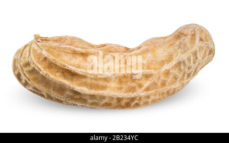 peanut isolated on white, peanut clipping path all focus Stock Photo