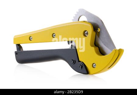pipe cutter tool with clipping path on a white isolated background Stock Photo