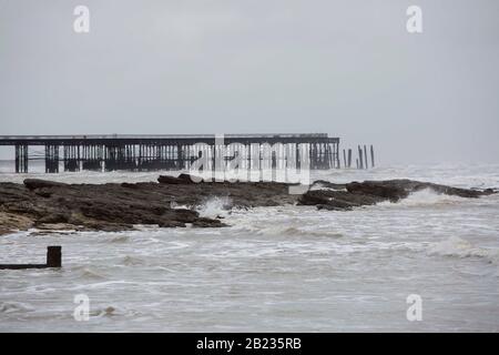 Hastings, East Sussex, UK. 29th February 2020. Weather UK: Hastings.  Today, February 29 is a date that usually occurs every four years. Credit: Marcin Nowak/Alamy Live News Stock Photo