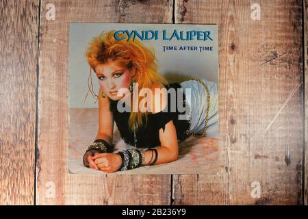 Cyndi Lauper - Time after time - 7 inch single Stock Photo