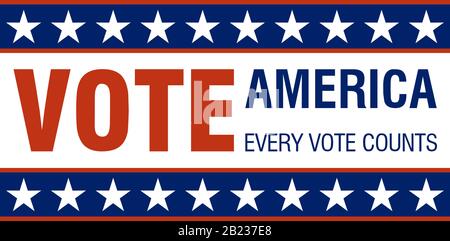 USA Elections background. Banner for US elections, voting concept vector illustration. Stock Vector