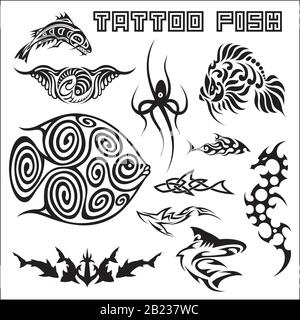 tattoo art collection illustration Stock Vector Image & Art - Alamy