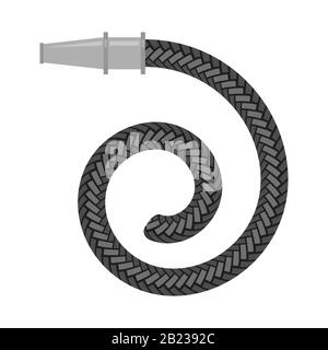 Fire Hose Reel Icon Isolared on White Background Stock Vector