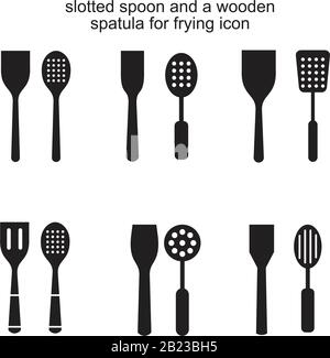 Download Slotted Spoon And A Wooden Spatula For Frying Icon Template Black Color Editable Slotted Spoon And A Wooden Spatula For Frying Icon Symbol Flat Vecto Stock Vector Image Art Alamy