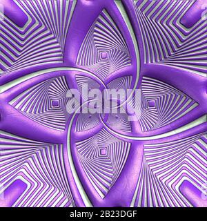 Leather tile with embossed optical illusion Stock Photo