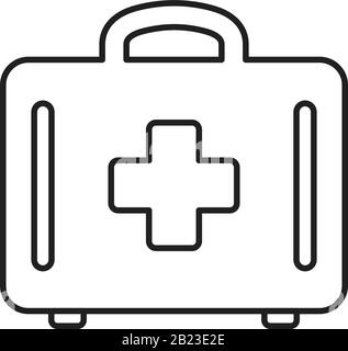 An injection first aid kit icon template black color editable. an injection first aid kit icon symbol Flat vector illustration for graphic and web des Stock Vector