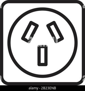 Plug socket icon template black color editable. Plug socket icon symbol Flat vector illustration for graphic and web design. Stock Vector