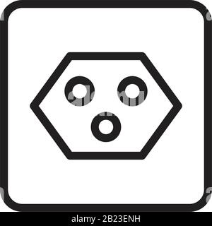 Plug socket icon template black color editable. Plug socket icon symbol Flat vector illustration for graphic and web design. Stock Vector