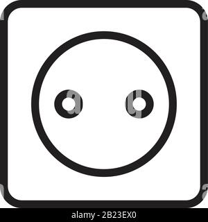 Plug socket icon template black color editable. Plug socket icon symbol Flat vector illustration for graphic and web design. Stock Vector