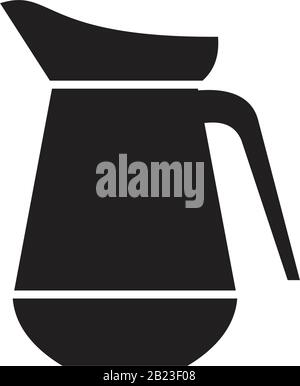 Milk urn, milk jug icon template black color editable. Milk urn, milk jug icon symbol Flat vector illustration for graphic and web design. Stock Vector