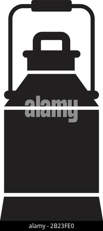 Milk urn, milk jug icon template black color editable. Milk urn, milk jug icon symbol Flat vector illustration for graphic and web design. Stock Vector