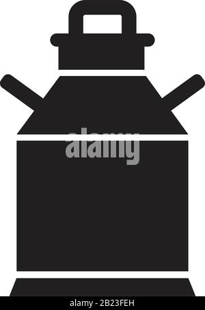 Milk urn, milk jug icon template black color editable. Milk urn, milk jug icon symbol Flat vector illustration for graphic and web design. Stock Vector