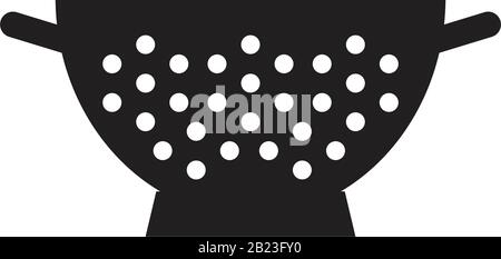 Colander icon template black color editable. Colander icon symbol Flat vector illustration for graphic and web design. Stock Vector