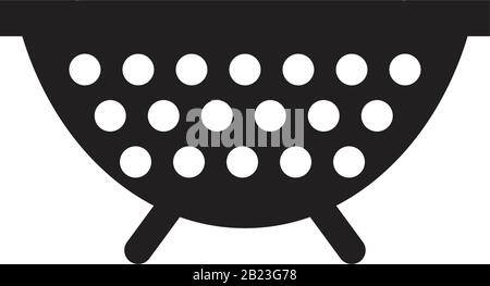Colander icon template black color editable. Colander icon symbol Flat vector illustration for graphic and web design. Stock Vector