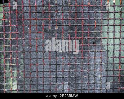 Rusty metal grid texture Stock Photo