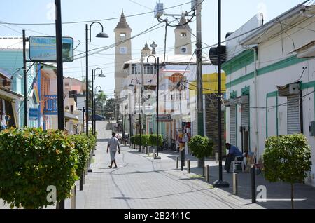 Calle Duarte, Puerto Plata, Dominican Republic Stock Photo