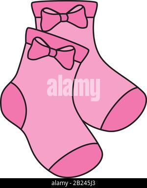 Baby socks icon, outline style - Stock Illustration [50729298] - PIXTA