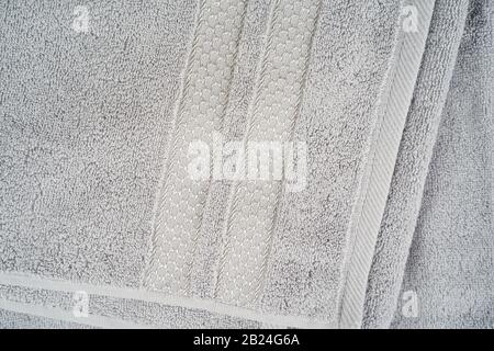 Gray terry towel as a usefull background Stock Photo