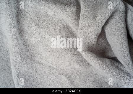 Gray terry towel as a usefull background Stock Photo