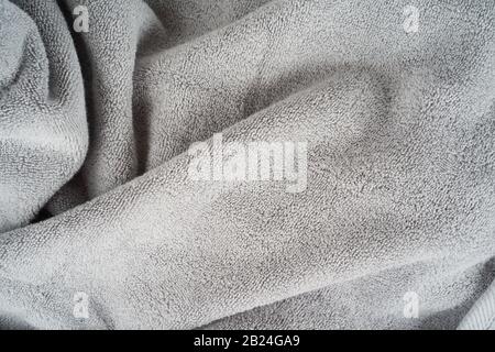 Gray terry towel as a usefull background Stock Photo