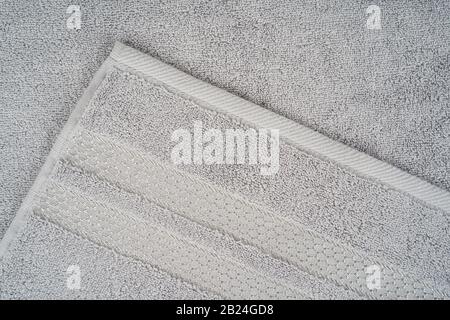 Gray terry towel as a usefull background Stock Photo