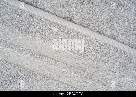 Gray terry towel as a usefull background Stock Photo