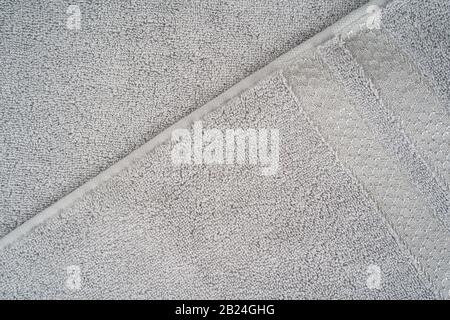 Gray terry towel as a usefull background Stock Photo