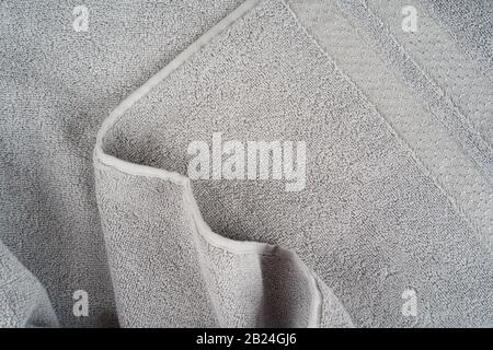 Gray terry towel as a usefull background Stock Photo