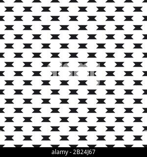 Black and white design for prints, decor, packaging. Abstract monochrome background with small angular figures, geometrical elements. Simple repeatabl Stock Vector