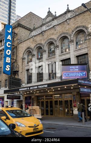 Bernard B. Jacobs Theatre Marquee Featuring the Play 