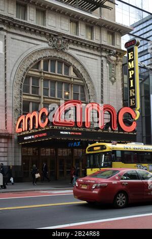 The AMC 25 Theatre in Times Square in New York on Monday, September 7 ...