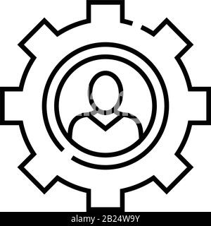 Personal settings line icon, concept sign, outline vector illustration, linear symbol. Stock Vector